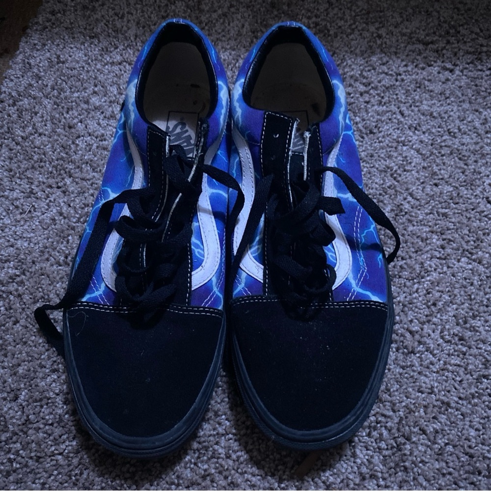Blue and Black vans